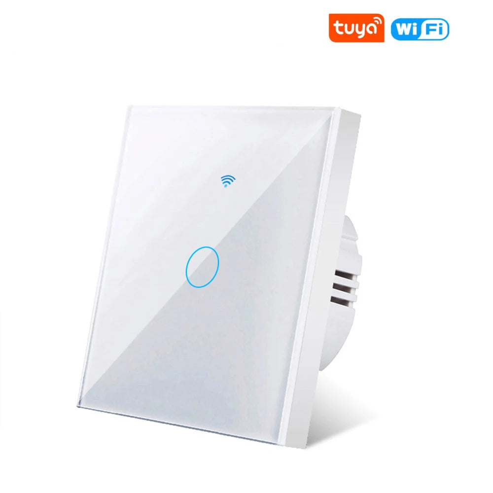 blanc 1 poste Lot Interrupteur Mural WiFi Tactile Tuya Smart Life Alexa