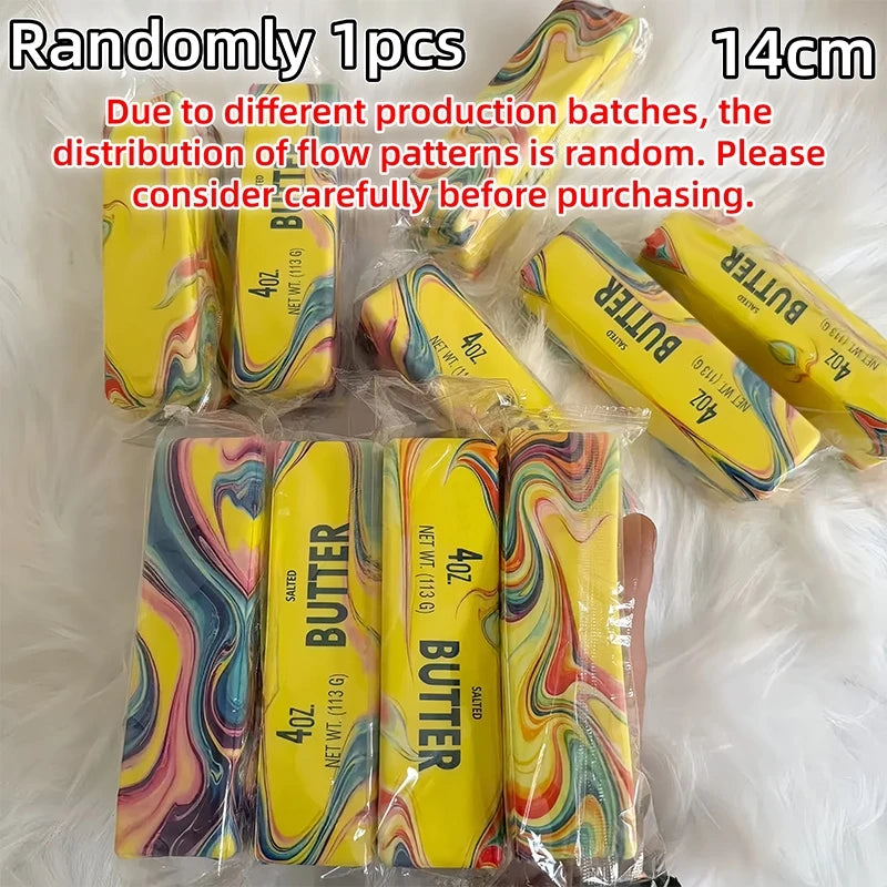 H 14cm Couleur Jouet Anti-Stress Bâton de Beurre Squishy à Rebond Lent